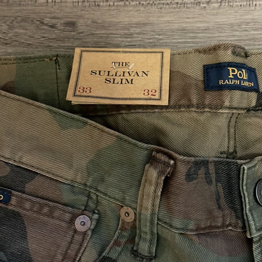 Polo Ralph Lauren Sullivan Mens Slim Camouflage denim Sz. 33x32 | 32x34 - Picture 3 of 4